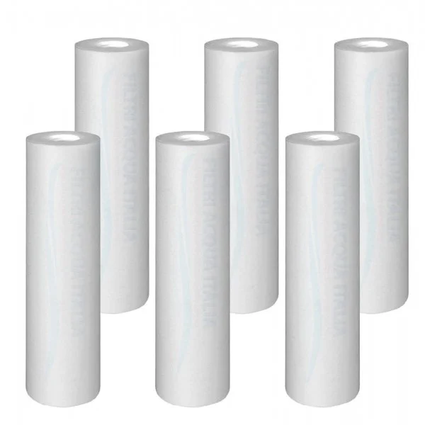 CARTUCCIA ACQUA SEDIMENTI 10" micron 10 Polipropilene Set 6 Pezzi