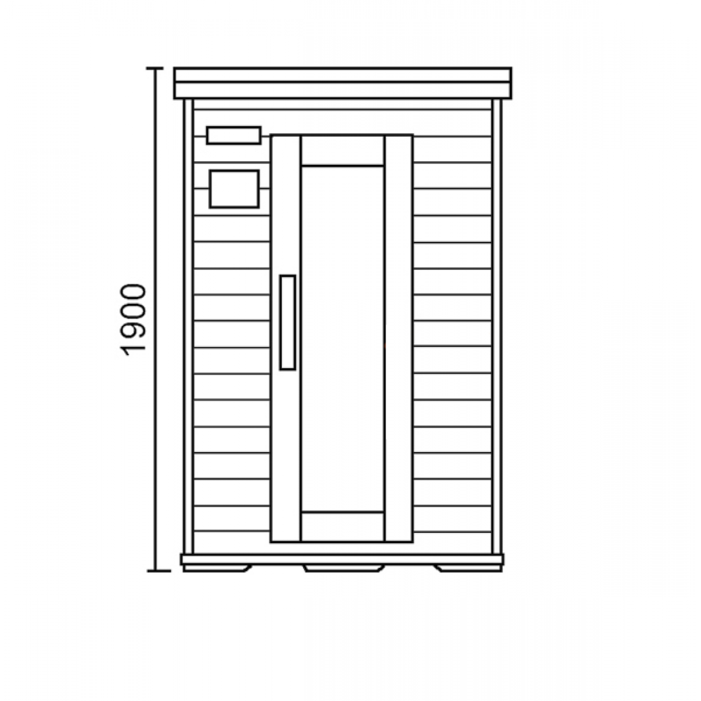 SAUNA INFRAROSSI 120 X 115 PER 2 PERSONE 