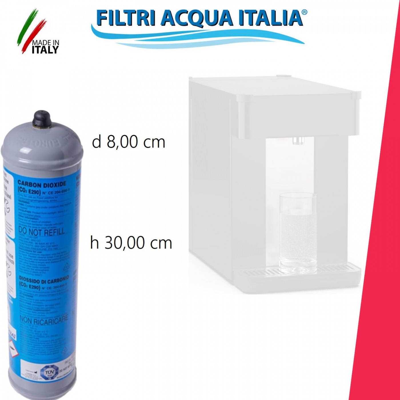 BOMBOLA CO2 600 grammi Usa e Getta Attacco 11 mm BOMBOLA CO2 600 grammi Usa e Getta Attacco 11 mm