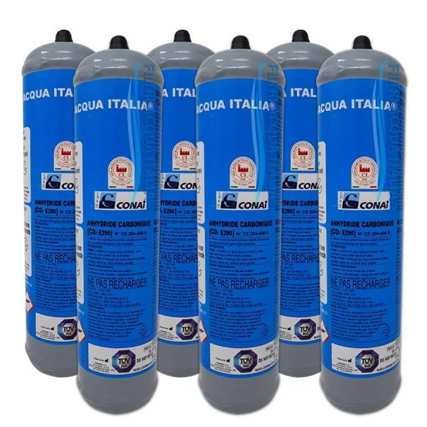 Bombole CO2 600g per acqua frizzante E290 compatibili gasatori – Set 6 pezzi Bombole CO2 600g per acqua frizzante E290 compatibili gasatori – Set 6 pezzi