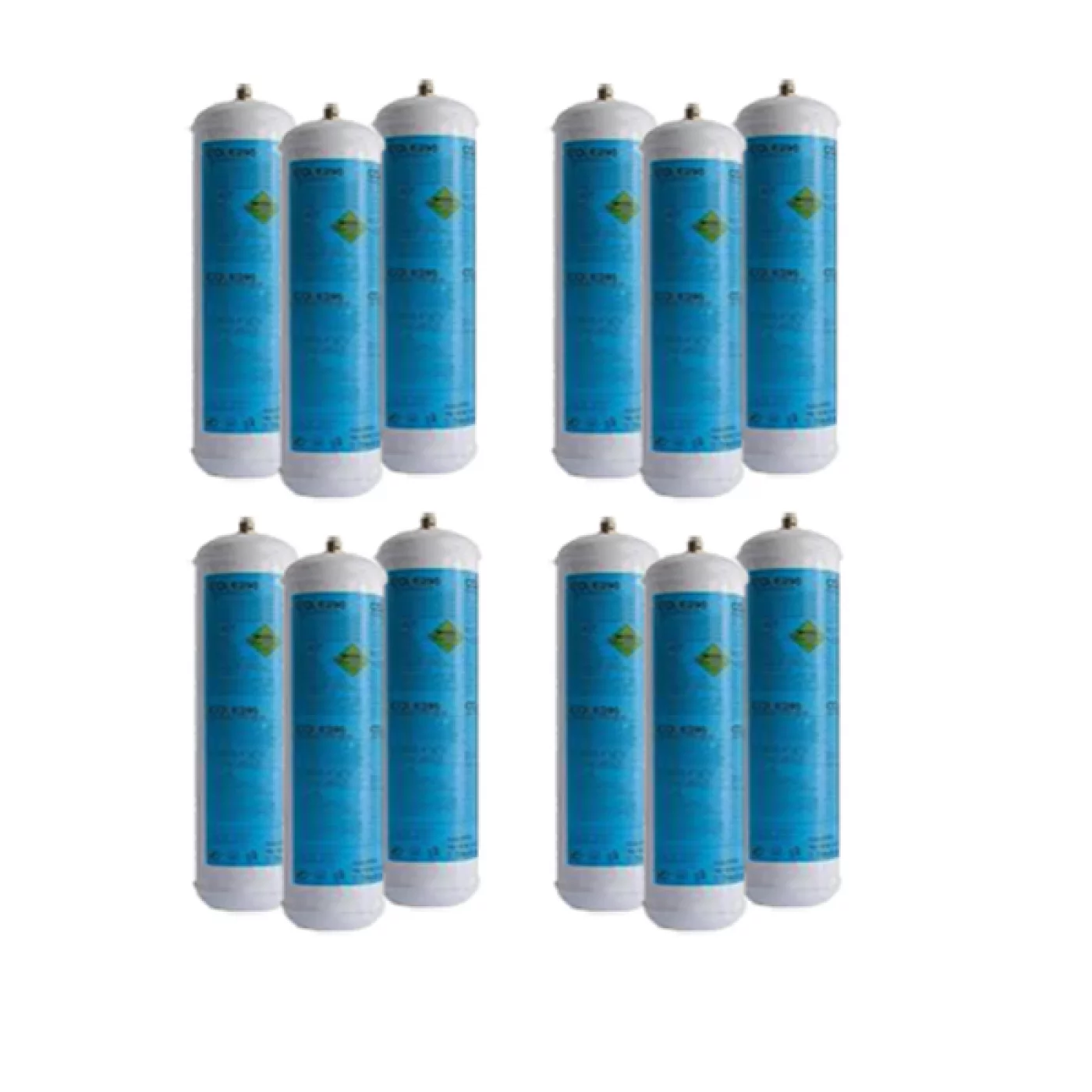 Bombola Co2  600 gr usa e getta Set 12 pezzi