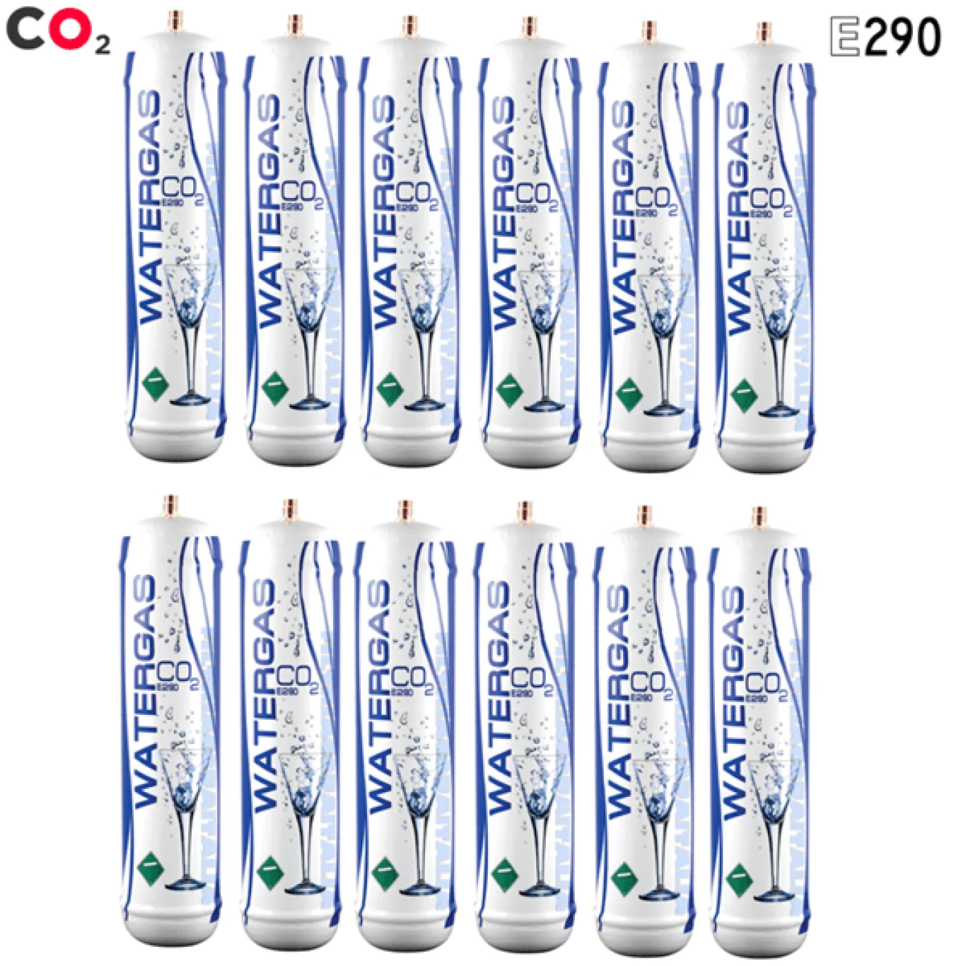 BOMBOLA CO2 ALIMENTARE E290 600 gr. Usa e Getta Attacco 11 mm SET 12 Pezzi BOMBOLA CO2 ALIMENTARE E290 600 gr. Usa e Getta Attacco 11 mm SET 12 Pezzi