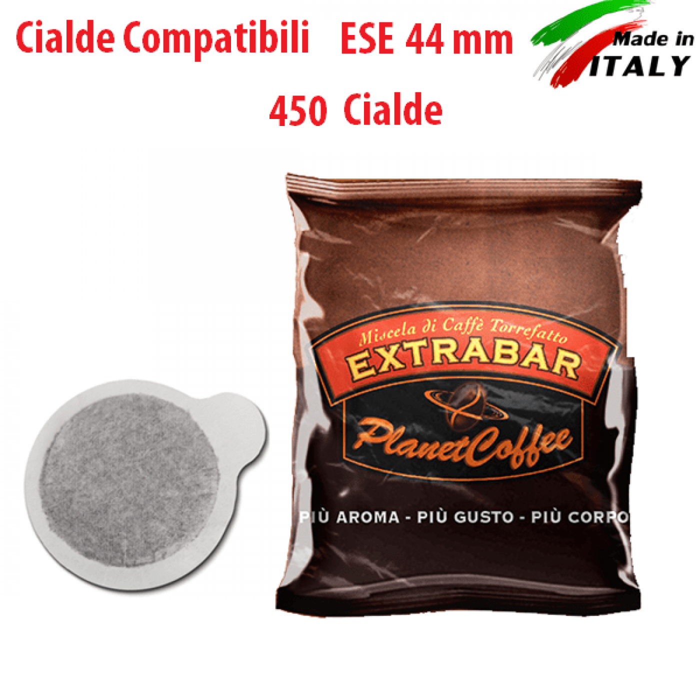 CIALDE COMPATIBILI ESE 44 mm MISCELA ORO 450 Pz