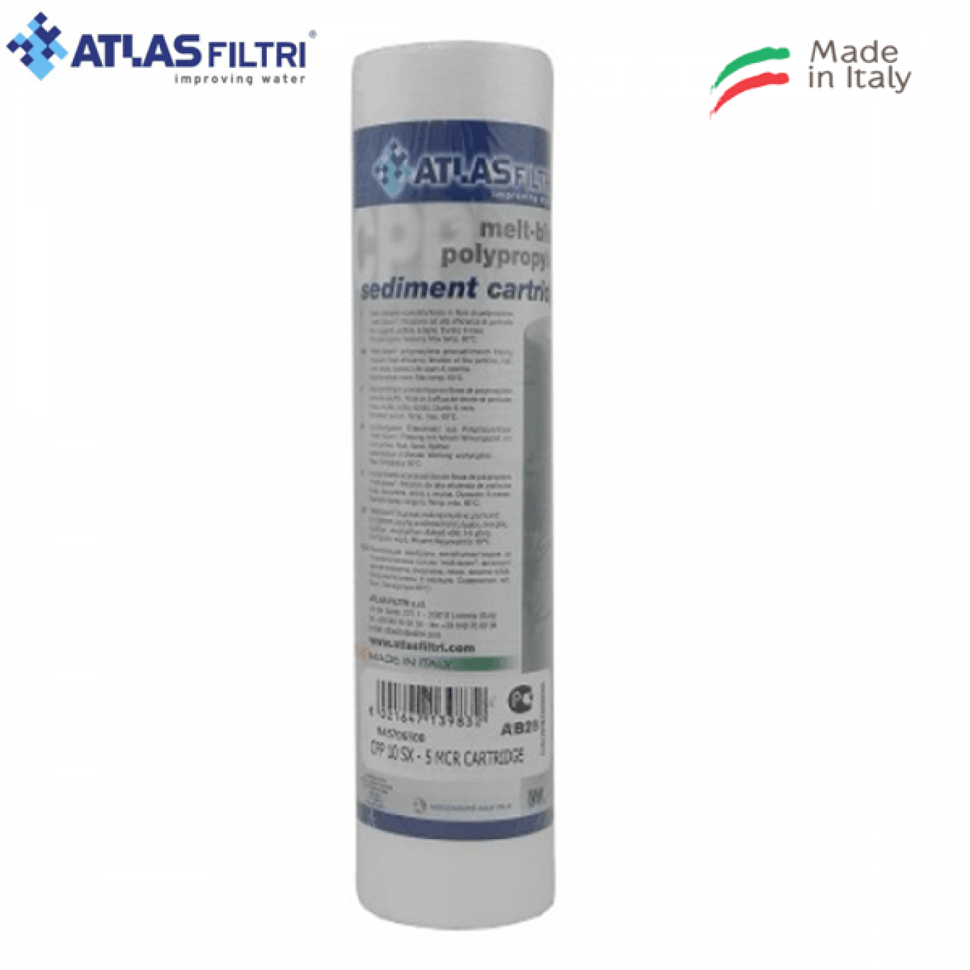 CARTUCCIA ACQUA ATLAS POLIPROPILENE 10" micron 5