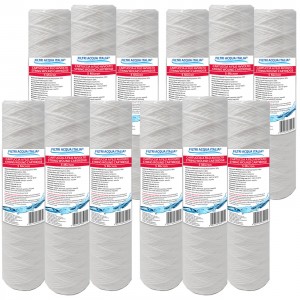 Cartuccia Filtrante Filo Avvolto 10' Pollici micron 5 Set 12 Pezzi