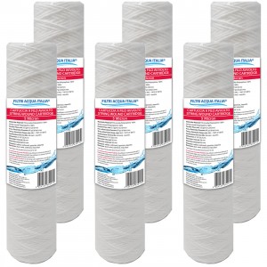 Cartucce Filtranti Filo Avvolto 10' Pollici micron 5 Set 6 Pezzi