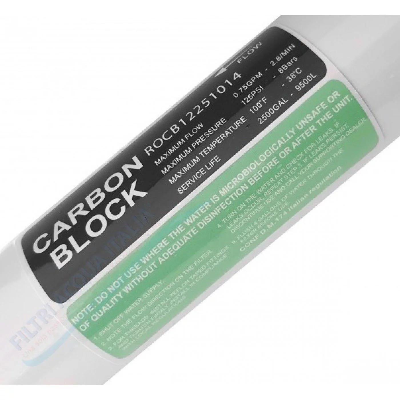 FILTRO T33 IN LINE CARBON BLOCK 2,5” X 11” ATTACCO 1/4” FILTRO T33 IN LINE CARBON BLOCK 2,5” X 11” ATTACCO 1/4”