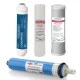 Ricambi Filtri Osmosi Inversa 10" Micron 5 con Membrana 75 GPD Set 4 Pz. Ricambi Filtri Osmosi Inversa 10" Micron 5 con Membrana 75 GPD Set 4 Pz.