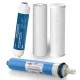 Ricambi Filtri Osmosi Inversa 10" Micron 5 con Membrana 75 GPD Set 4 Pz. Ricambi Filtri Osmosi Inversa 10" Micron 5 con Membrana 75 GPD Set 4 Pz.