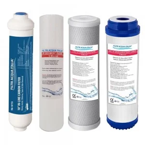 Kit Filtri Osmosi Inversa 10 Pollici: Ricambi per Depuratori Acqua Set 4 Pz 