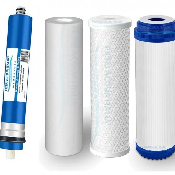 Kit Filtri Acqua Osmosi 3 Stadi con Membrana 50 GPD