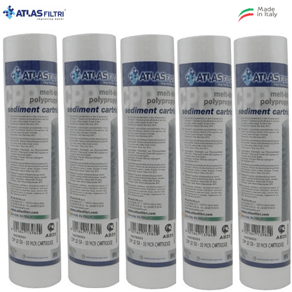 FILTRO ATLAS 10" micron 10 POLIPROPILENE SET 5 PEZZI