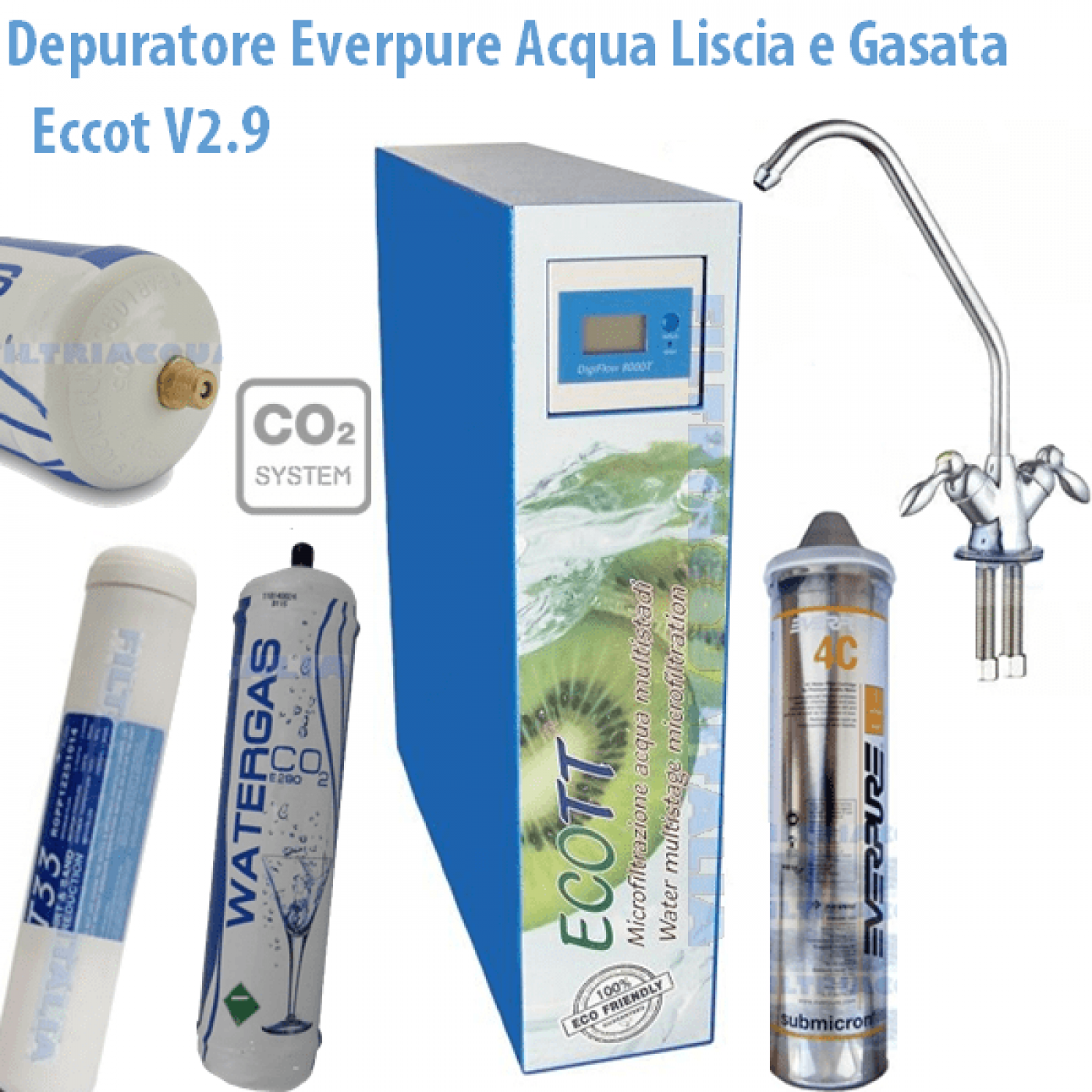 MICROFILTRAZIONE ACQUA DEPURATORE EVERPURE ECOTT V2.9 ULTRAFILTRAZIONE