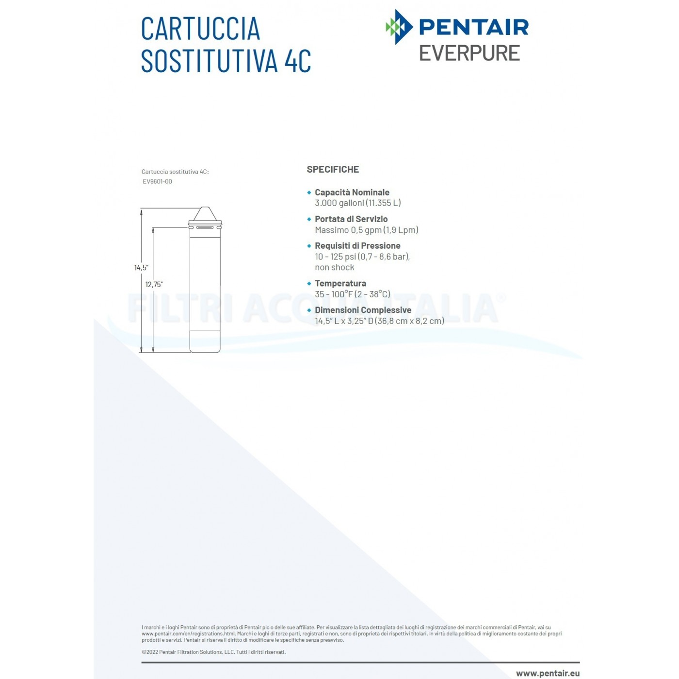 FILTRO EVERPURE 4C EV960100 SET 3 PEZZI
