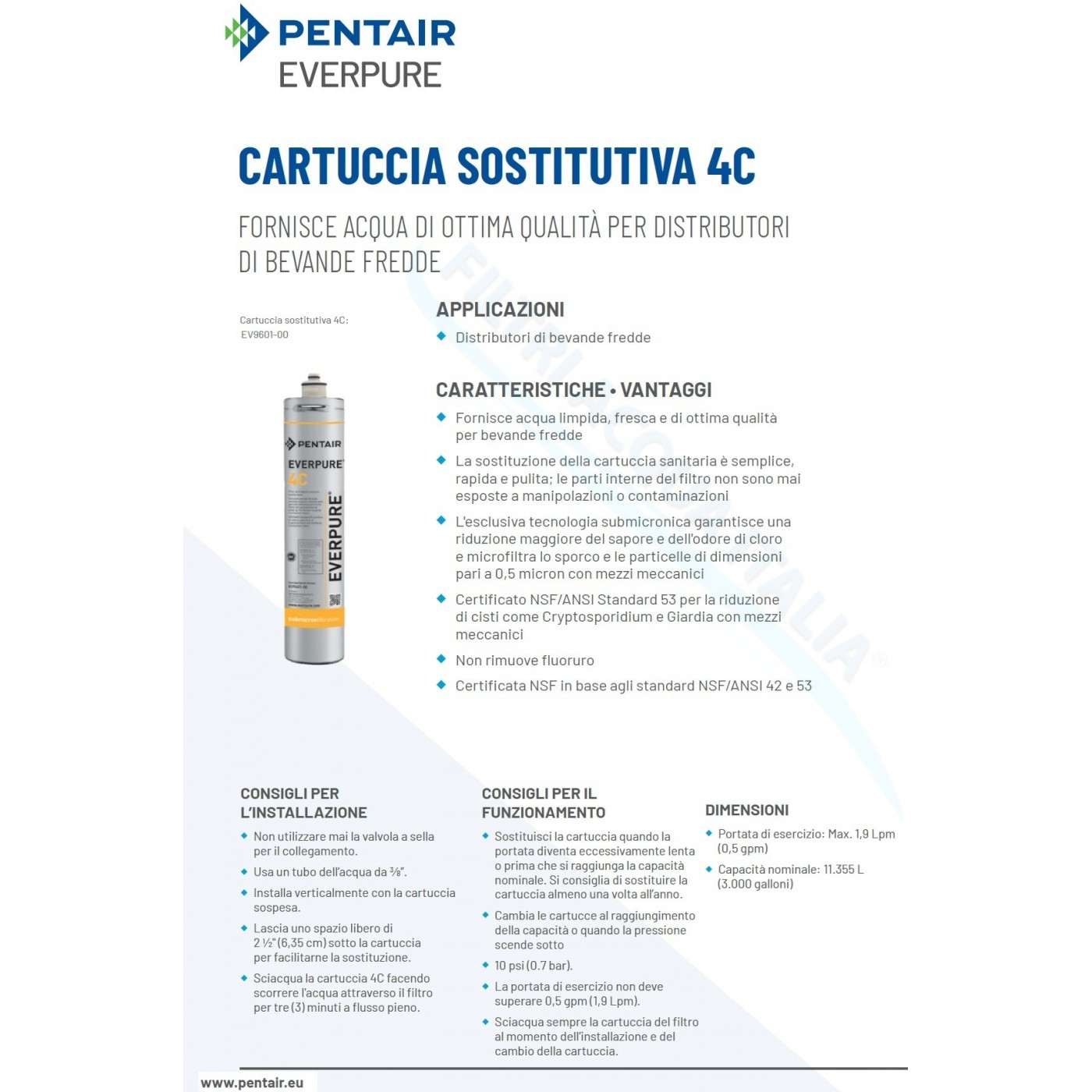 FILTRO EVERPURE 4C EV960100 SET 3 PEZZI