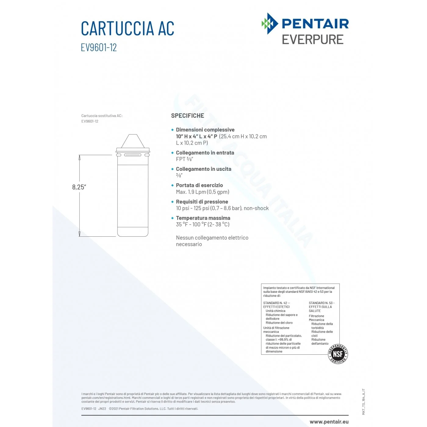 EVERPURE AC Set 2 Pezzi EV960112 EVERPURE AC Set 2 Pezzi EV960112