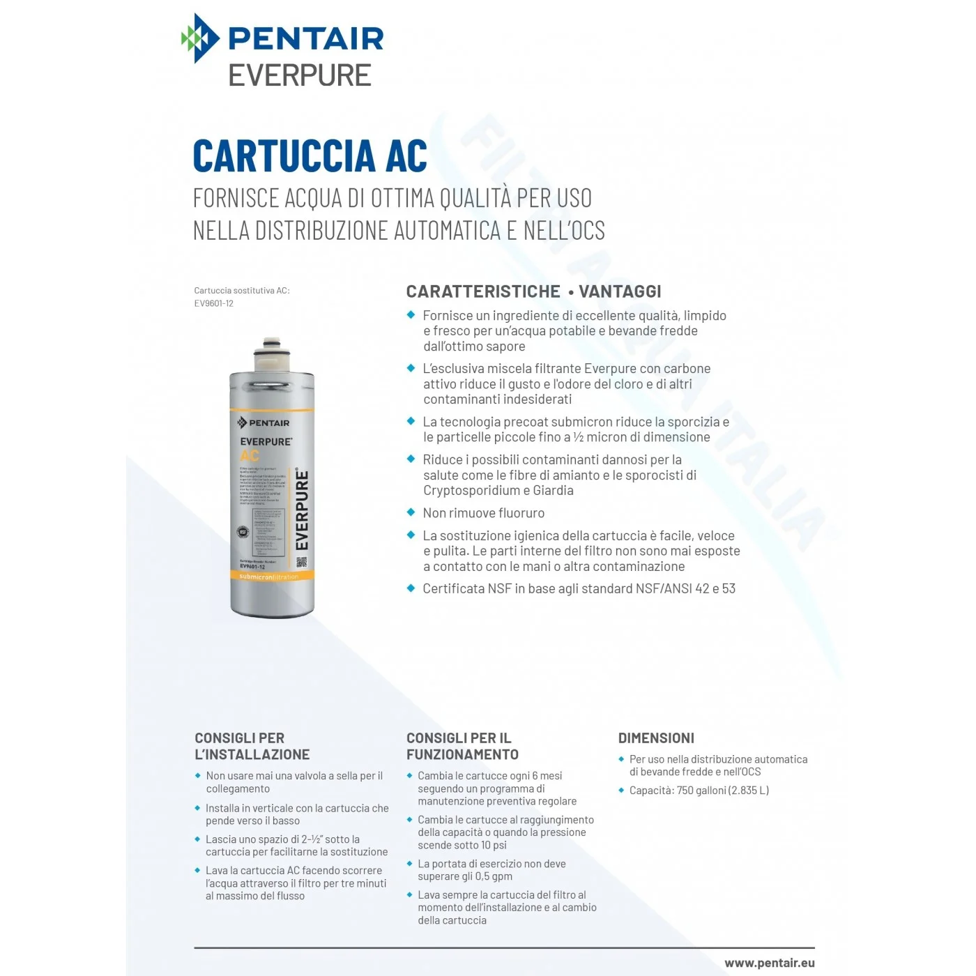 EVERPURE AC Set 2 Pezzi EV960112 EVERPURE AC Set 2 Pezzi EV960112