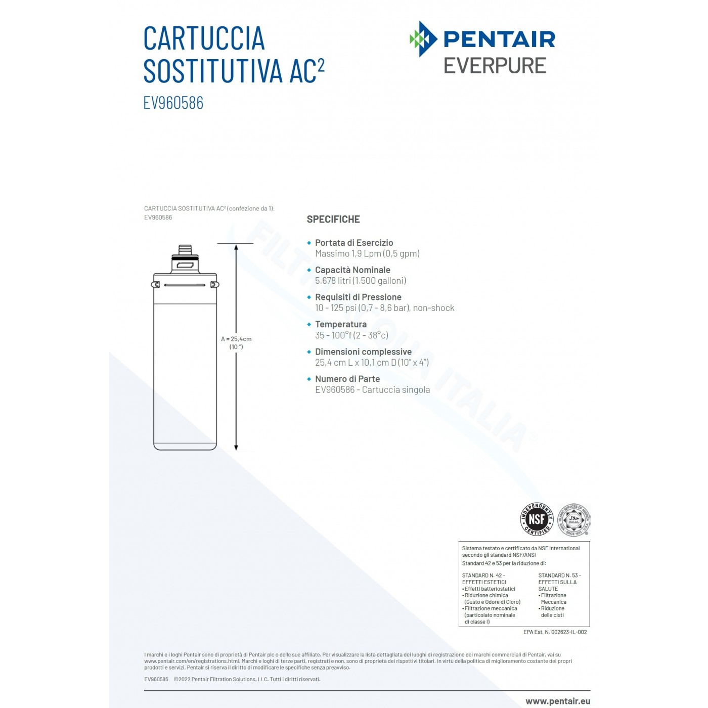 EVERPURE AC2 Set 2 Pezzi EV9605-80