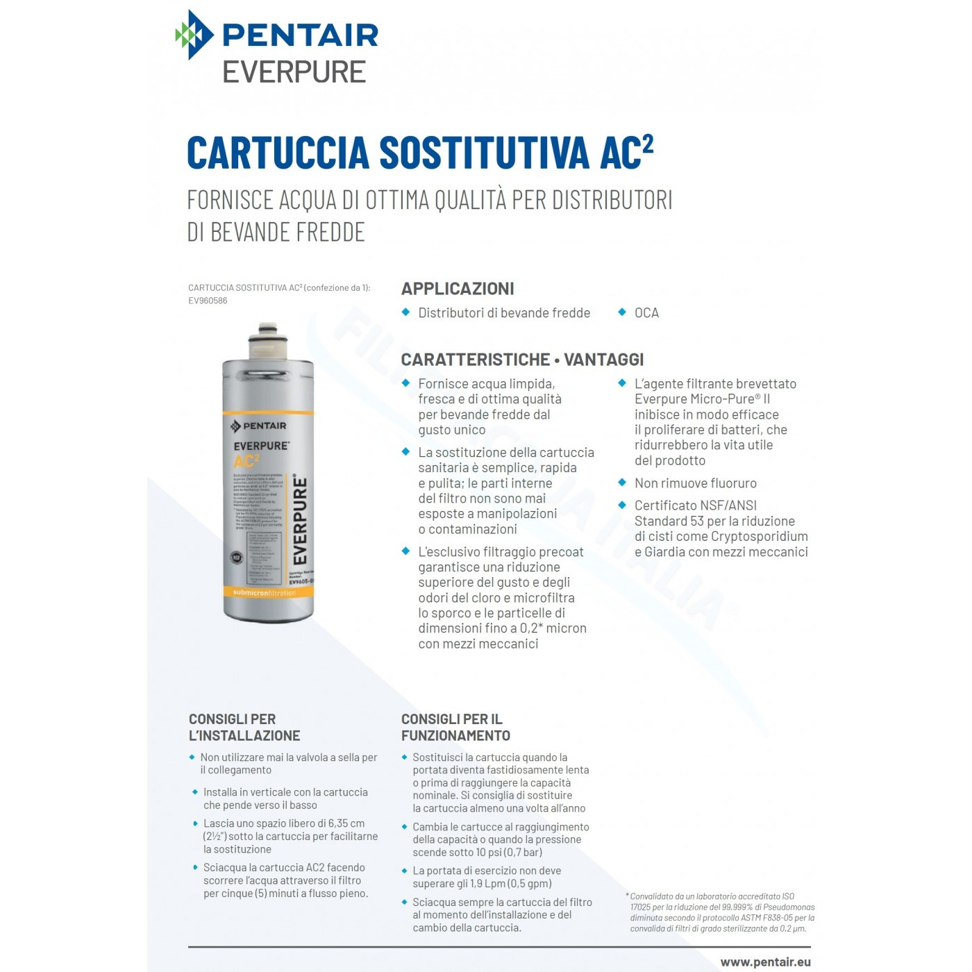 EVERPURE AC2 Set 2 Pezzi EV9605-80