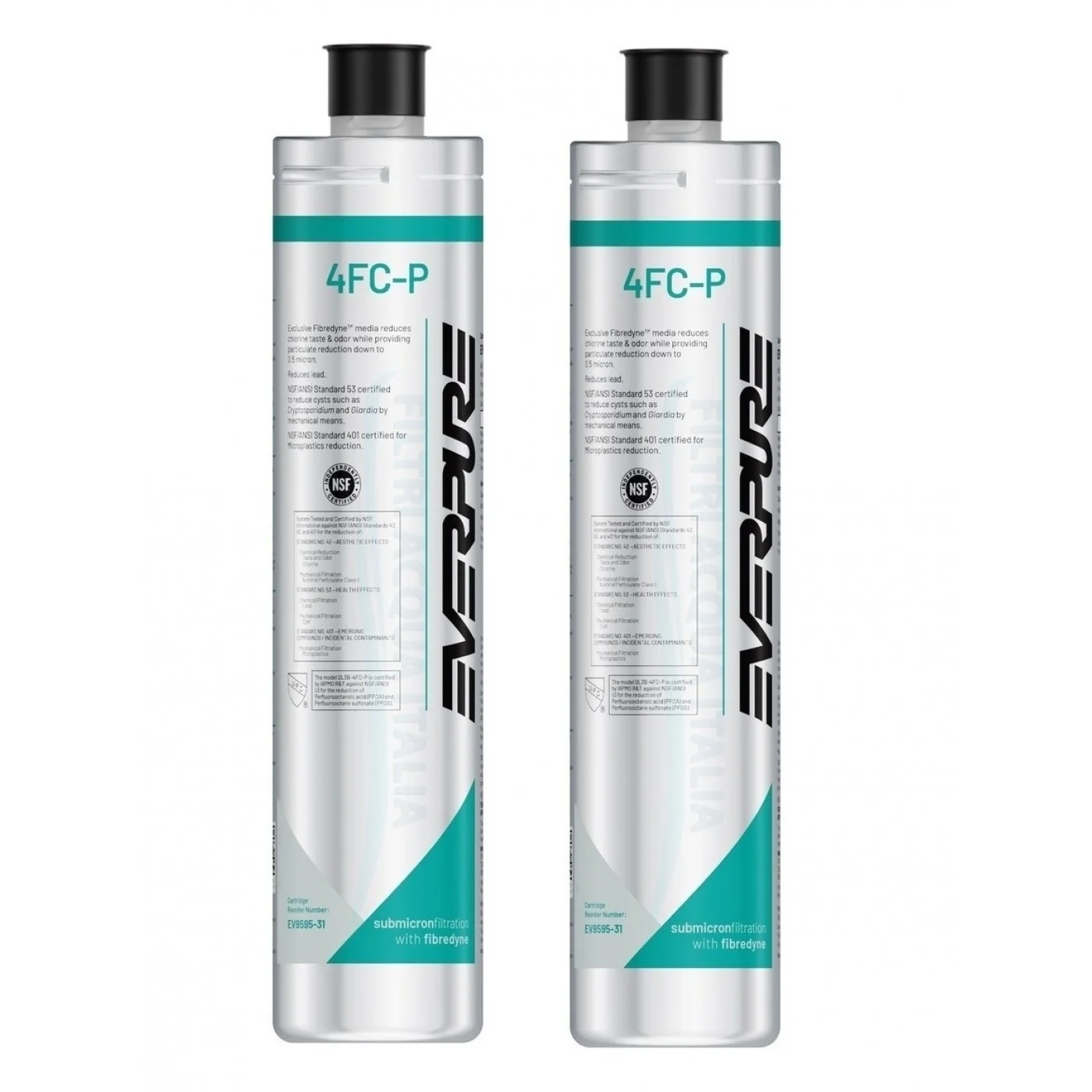Everpure 4FC-P EV9595-31 Riduce PFAS, Cloro e Microplastiche Set 2 Pezzi  