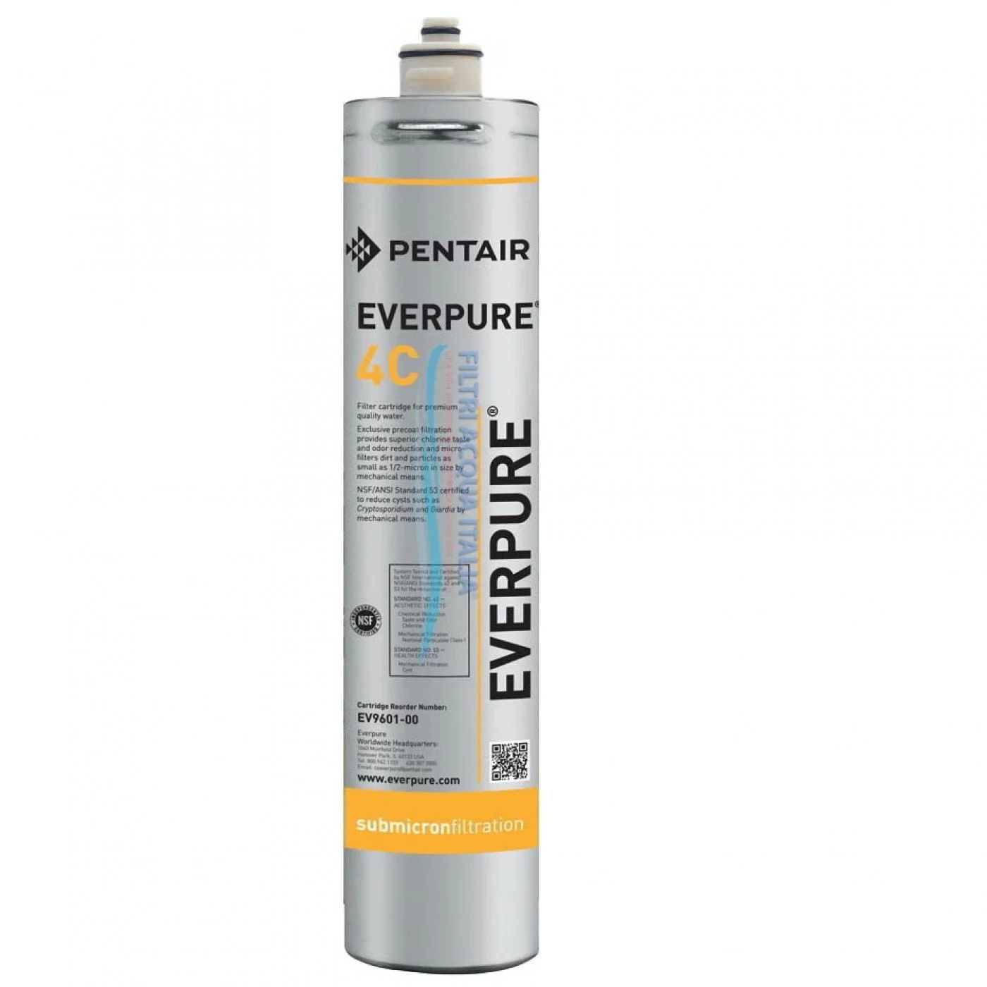 EVERPURE KIT 4C CON STERILIZZATORE UV CONTALITRI E RUBINETTO