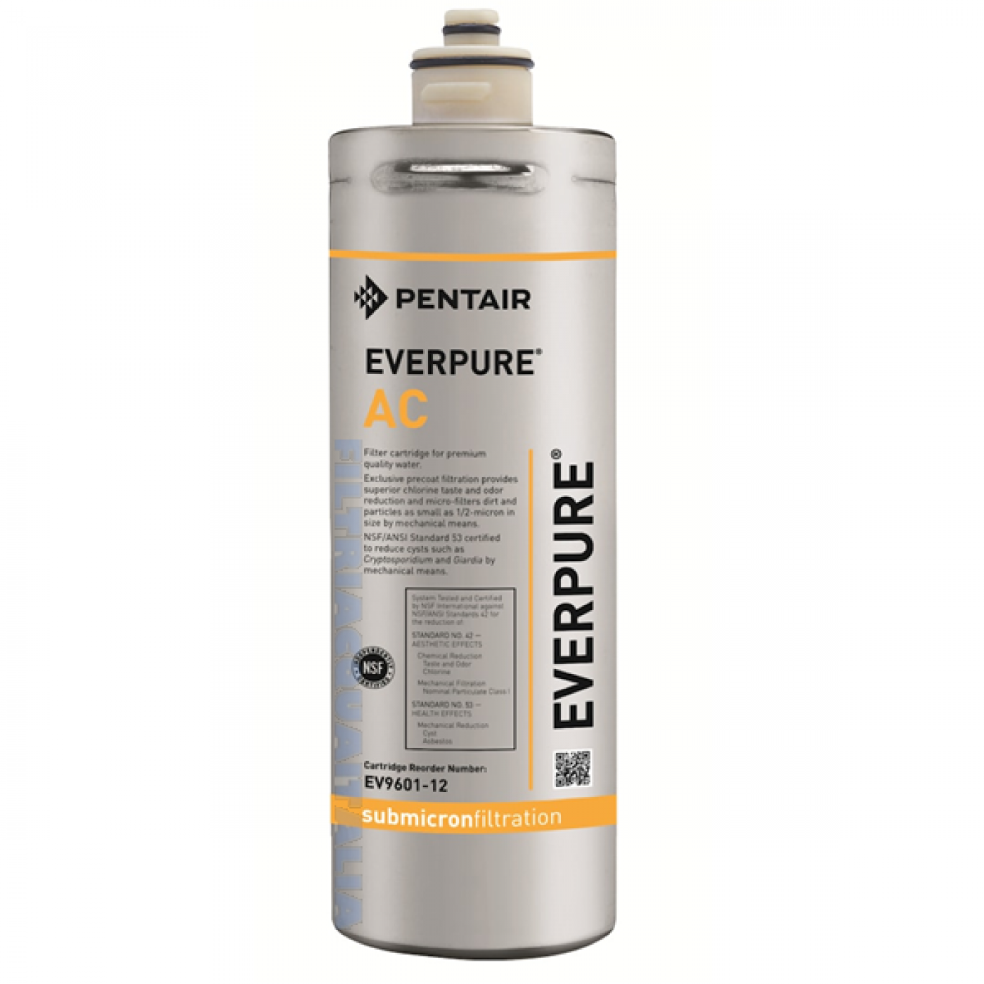 DEPURATORE EVERPURE 2DC CON STERILIZZATORE UV TESTA QL2B CONTALITRI e RUBINETTO