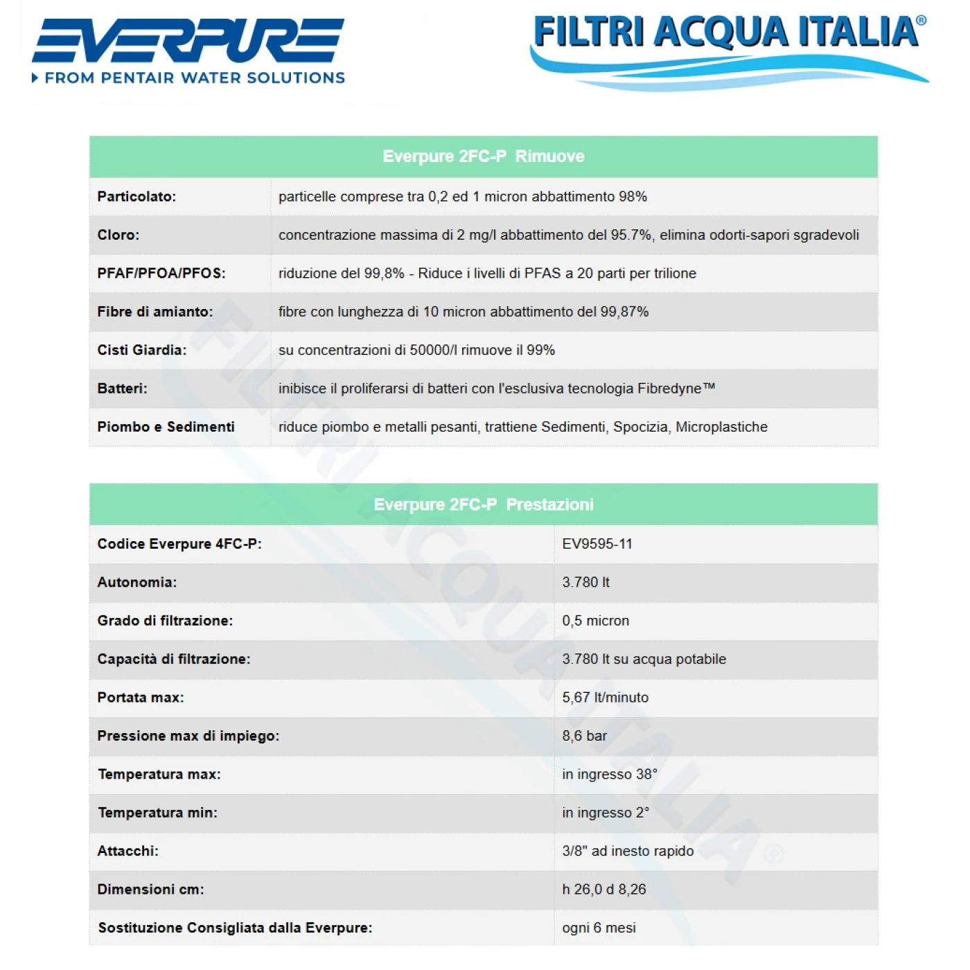 Kit Everpure 2FCP Anti PFAS