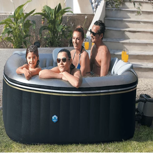 Piscina idromassaggio gonfiabile da esterno 4 posti 168x168 ASPEN Piscina idromassaggio gonfiabile da esterno 4 posti 168x168 ASPEN