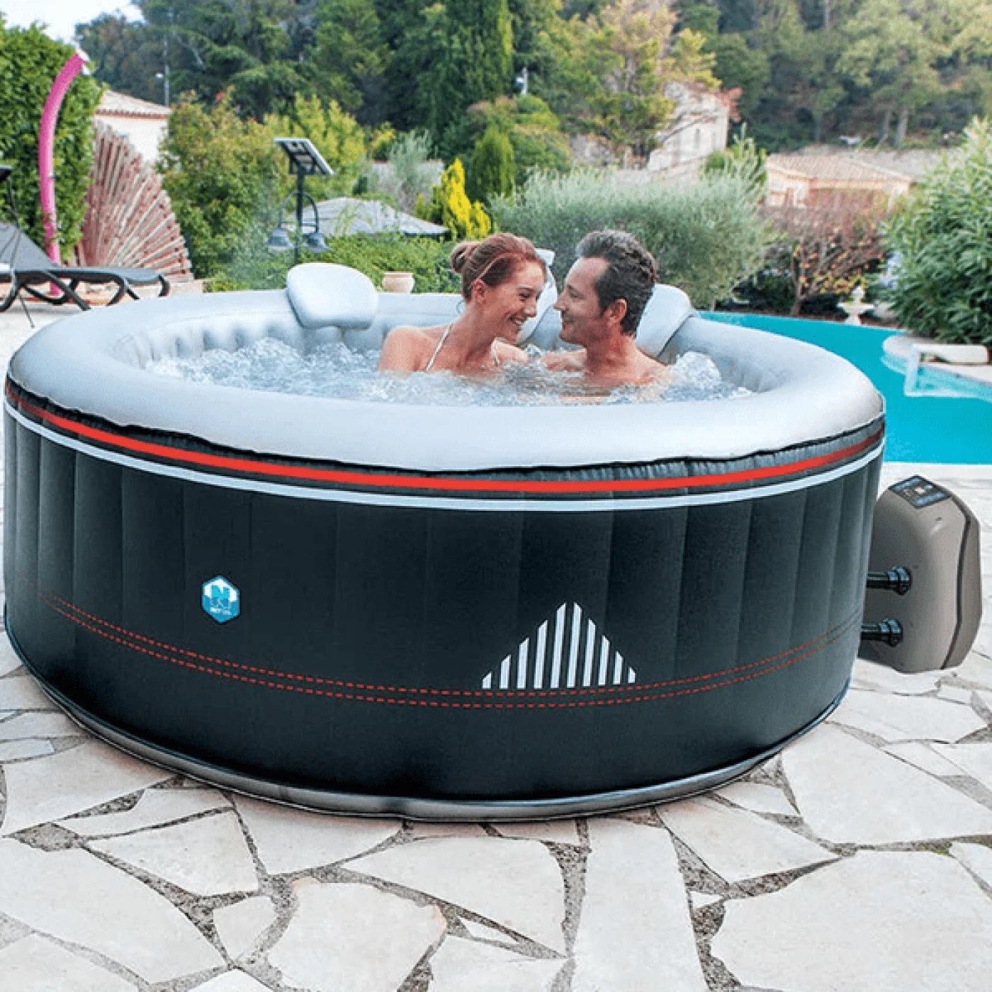 Piscina idromassaggio gonfiabile Rotonda Montana 4 Posti da esterno 175x175 Netspa