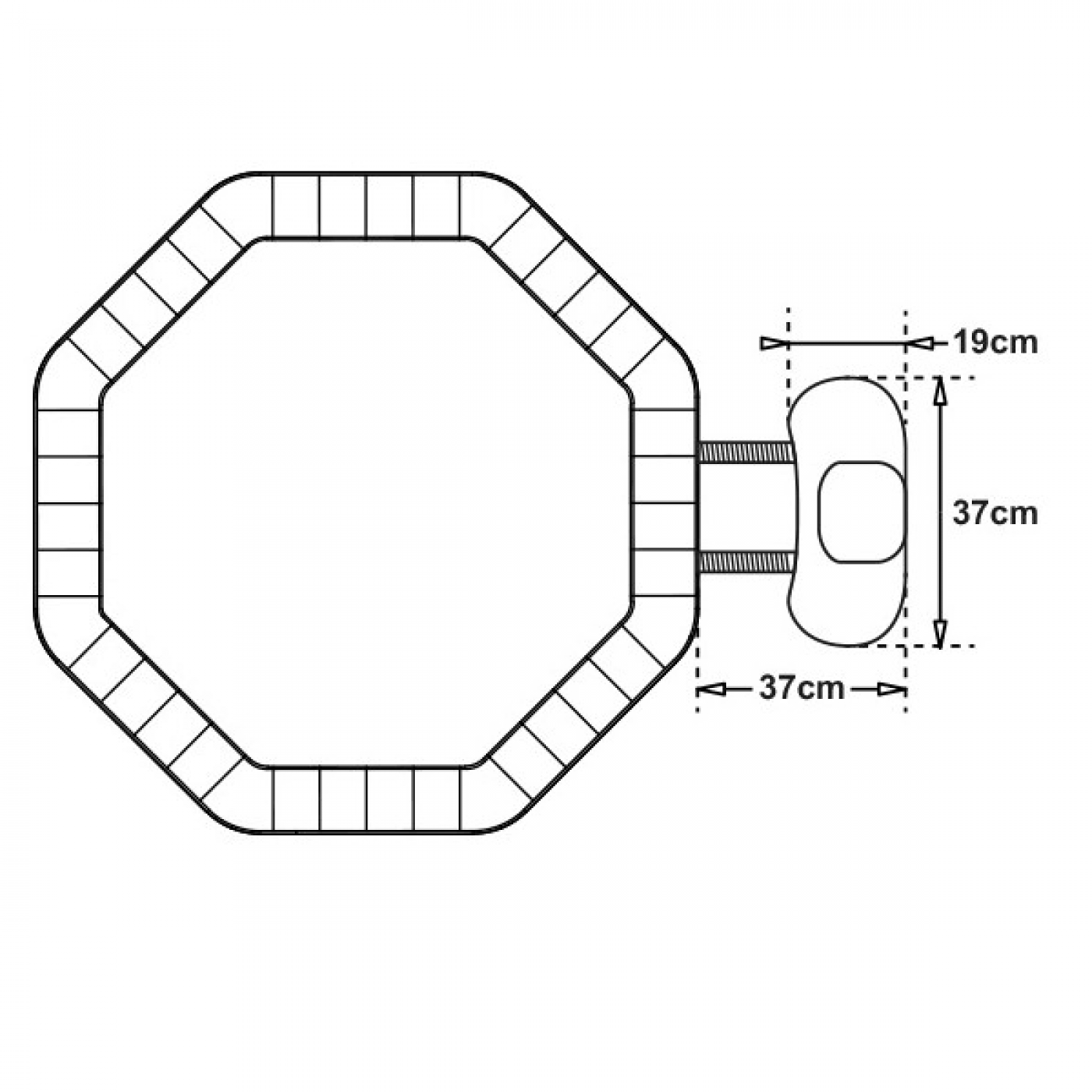 Piscina idromassaggio gonfiabile 5/6 Posti 195x195 Silver NETSPA