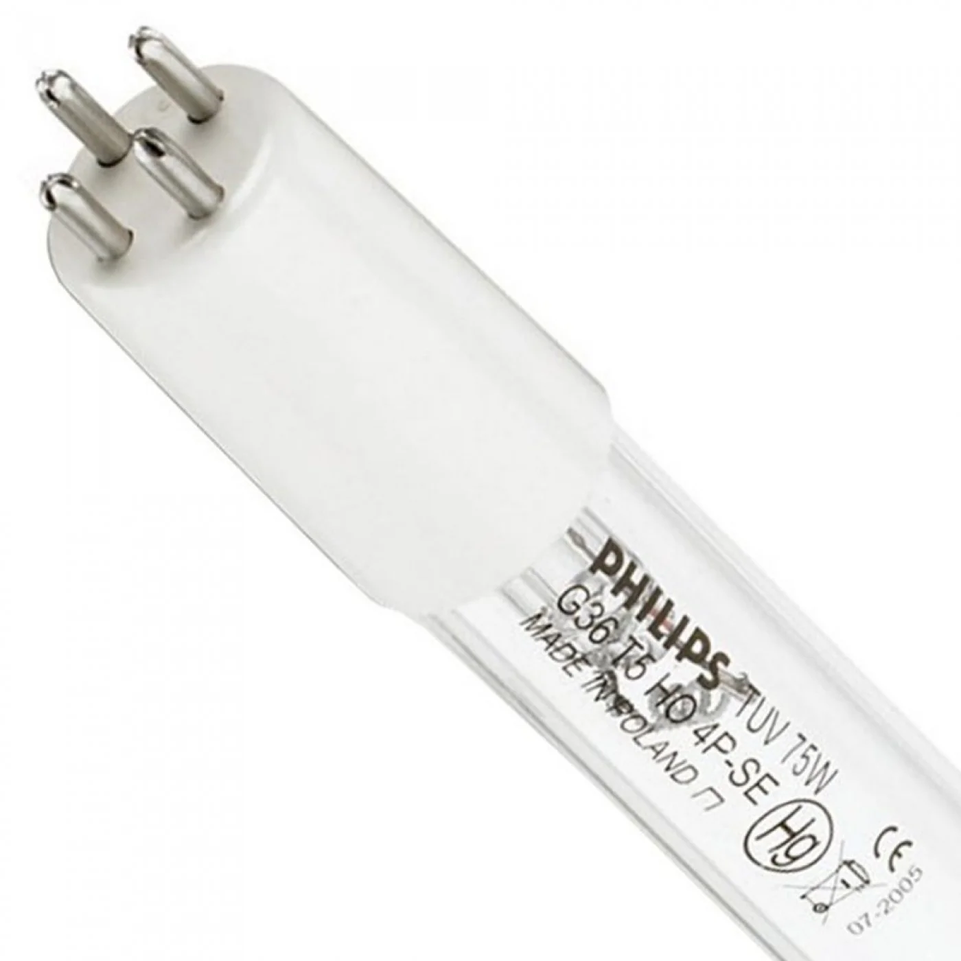 LAMPADA UV 75 WATT TUV 4P SE 4 PIN STESSO LATO LAMPADA UV 75 WATT TUV 4P SE 4 PIN STESSO LATO