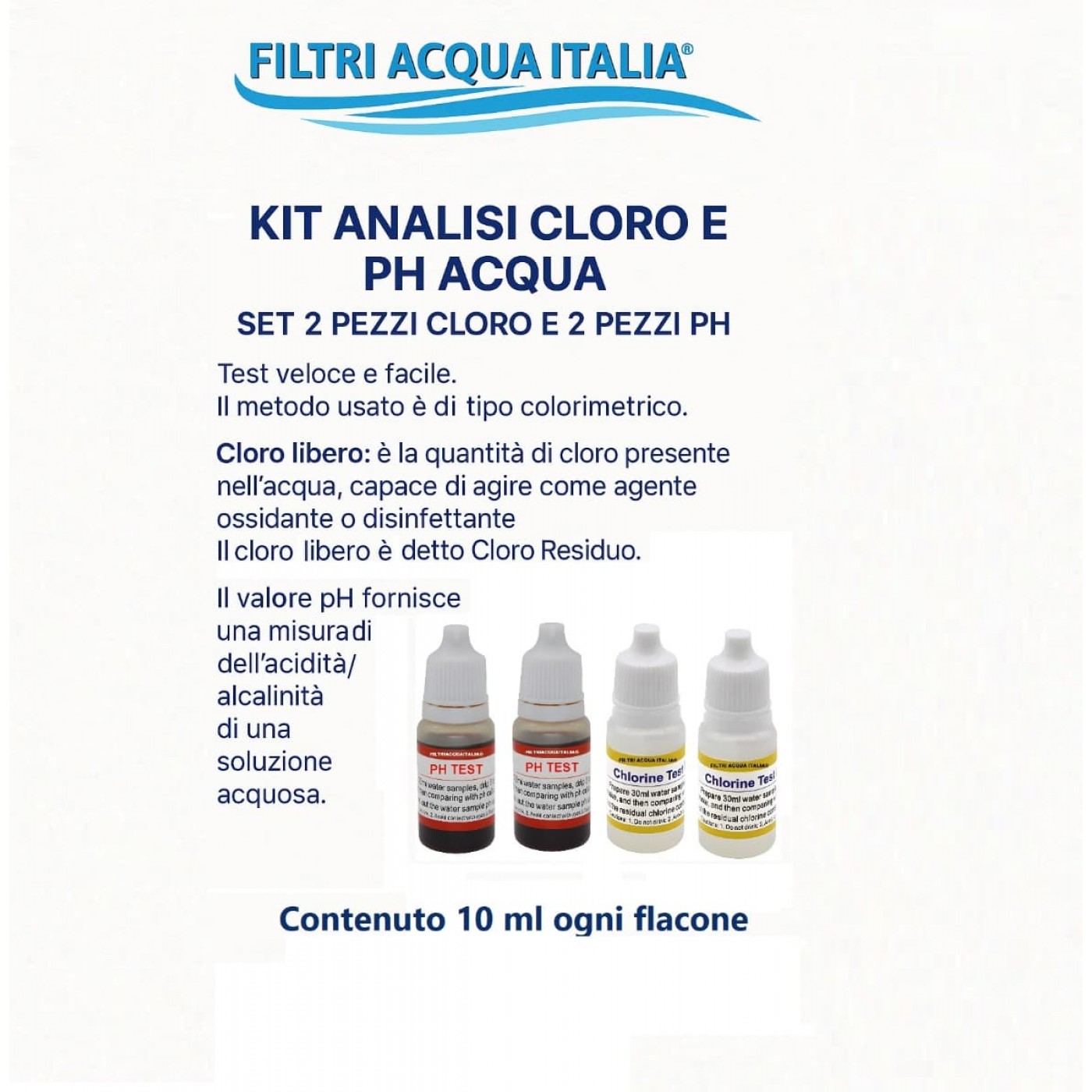Test Cloro, pH e Tds Residuo Fisso | Filtri Acqua Italia Test Cloro, pH e Tds Residuo Fisso | Filtri Acqua Italia