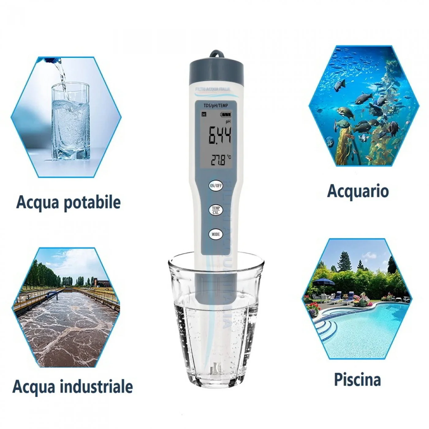 Tester TDS e Misuratore PH Acqua Tester TDS e Misuratore PH Acqua