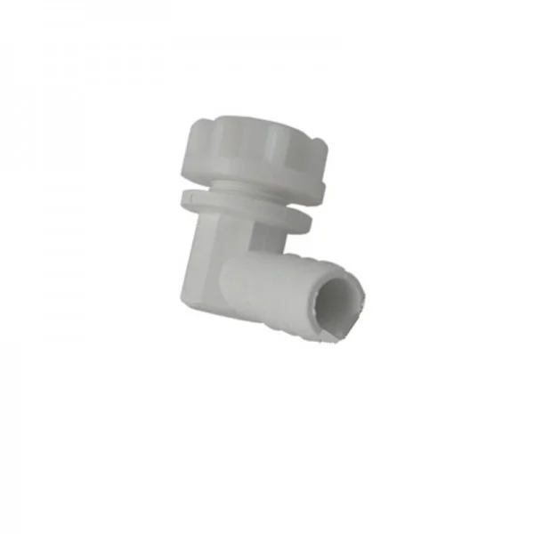 Raccordo portagomma 90° troppo pieno 3/8" Raccordo portagomma 90° troppo pieno 3/8"