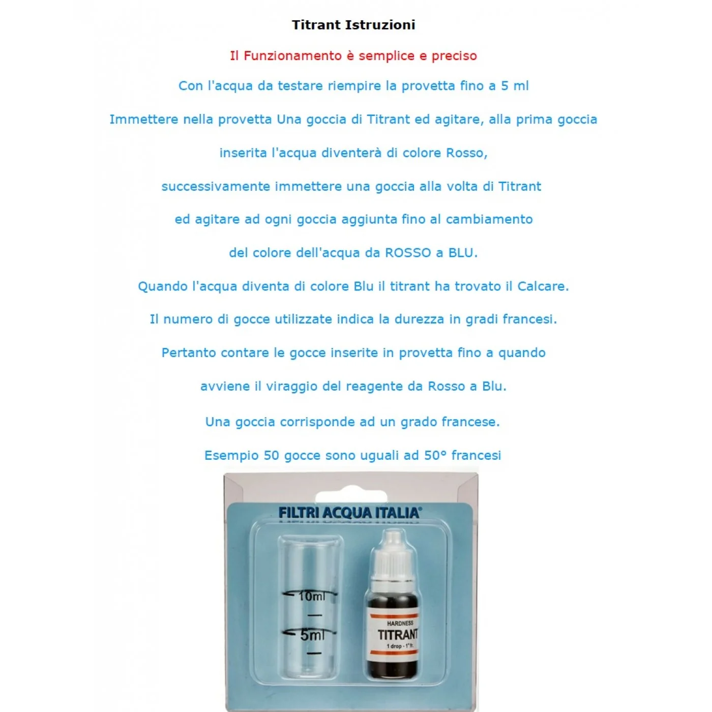 Titrant Kit Durezza Acqua Set 4 Pezzi Titrant Kit Durezza Acqua Set 4 Pezzi