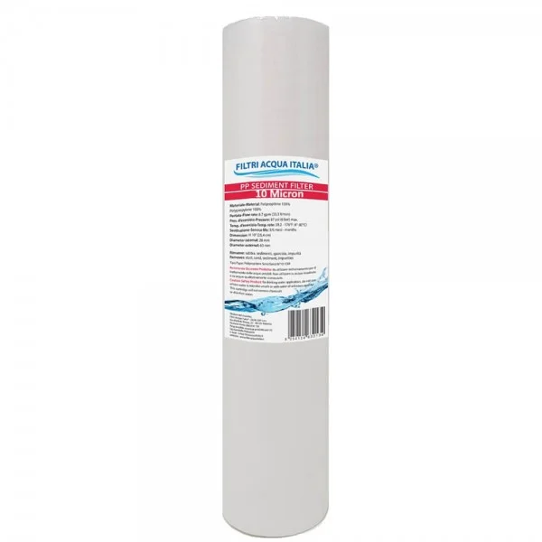 CARTUCCIA A SEDIMENTI POLIPROPILENE 10" POLLICI MICRON 10