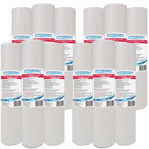 CARTUCCIA POLIPROPILENE 10" micron 5 Set 12 Pezzi