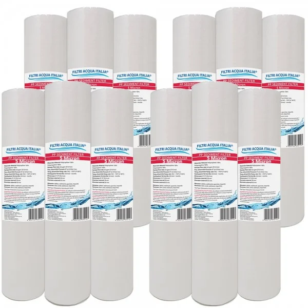 CARTUCCIA POLIPROPILENE 10" micron 5 Set 12 Pezzi