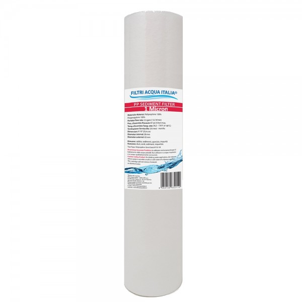 CARTUCCIA POLIPROPILENE 10" POLLICI MICRON 1