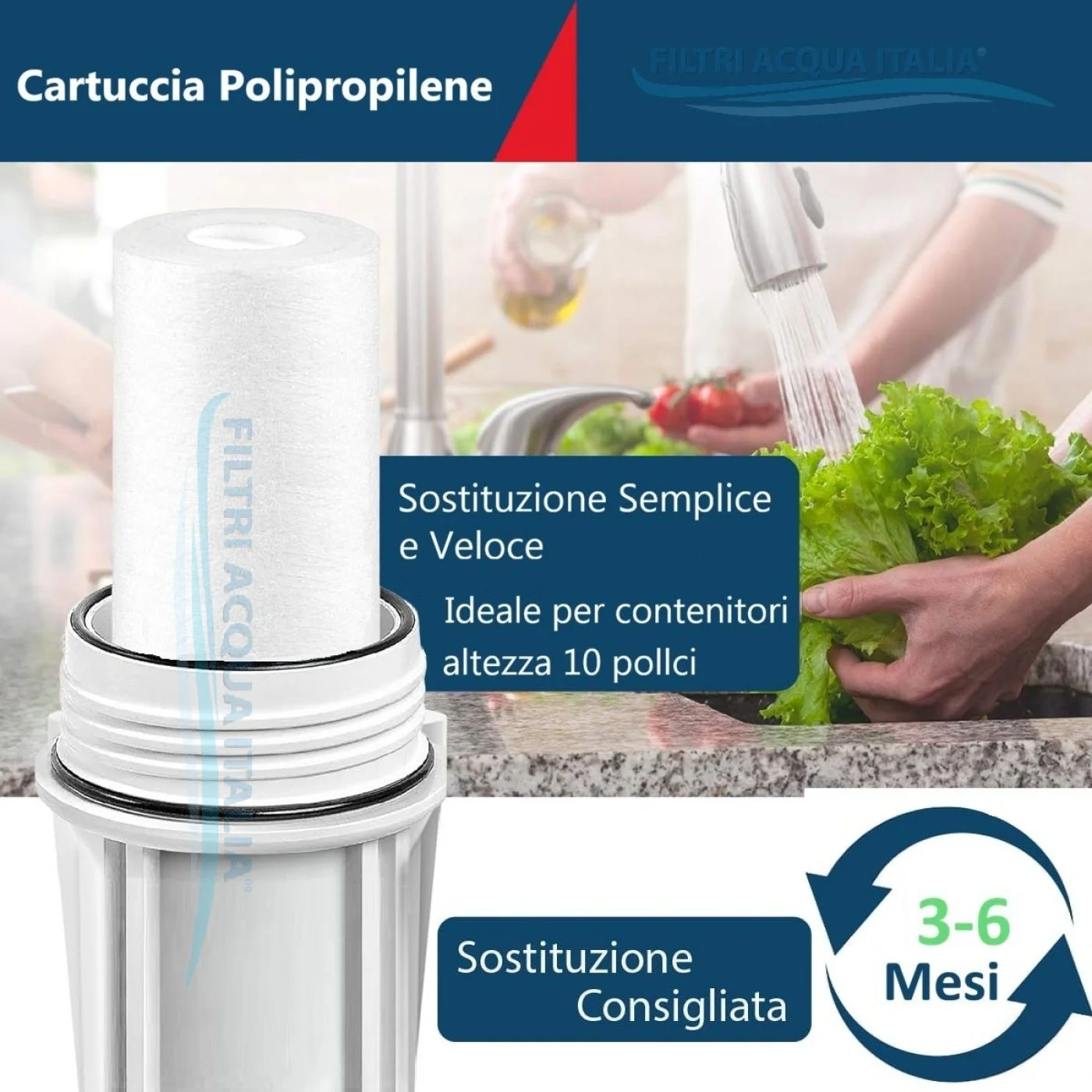CARTUCCIA SEDIMENTI 10" micron 10 Polipropilene Set 12 Pezzi CARTUCCIA SEDIMENTI 10" micron 10 Polipropilene Set 12 Pezzi
