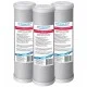 Cartucce Carbone Attivo CTO 5 Micron: Eccellente Qualità per Depuratori Osmosi Inversa Set 3 Pezzi