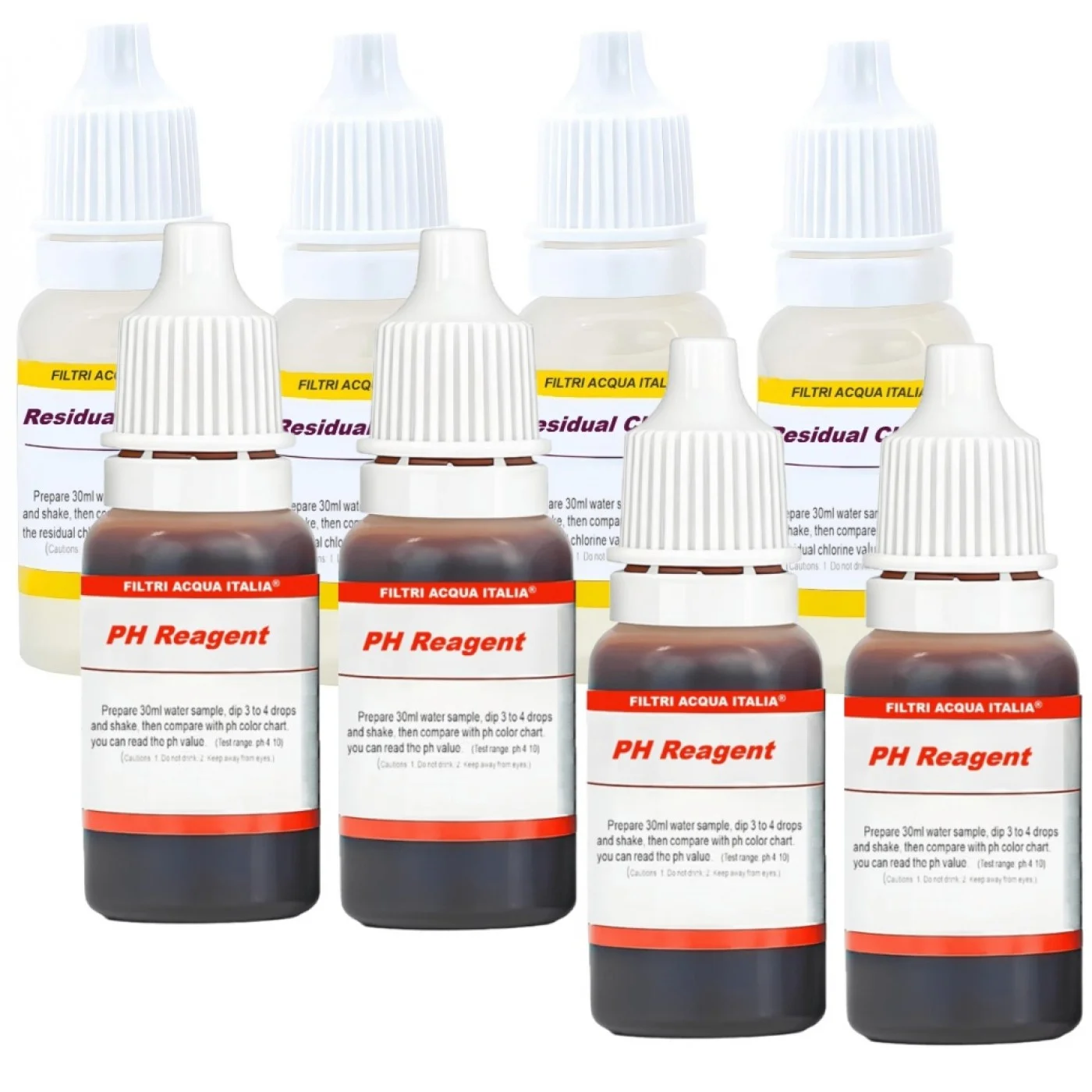 CLORO TEST ACQUA E PH SET 8 PEZZI CLORO TEST ACQUA E PH SET 8 PEZZI