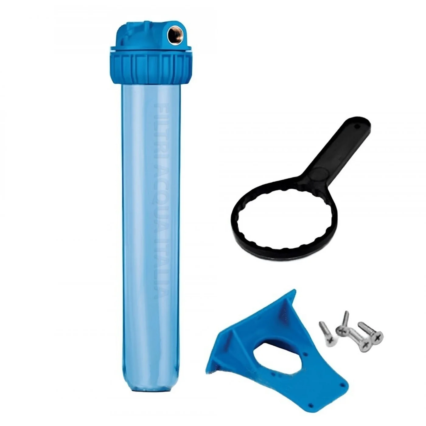 CONTENITORE PER FILTRO ACQUA TRASPARENTE 20" ATTACCO 1 Pollice CONTENITORE PER FILTRO ACQUA TRASPARENTE 20" ATTACCO 1 Pollice
