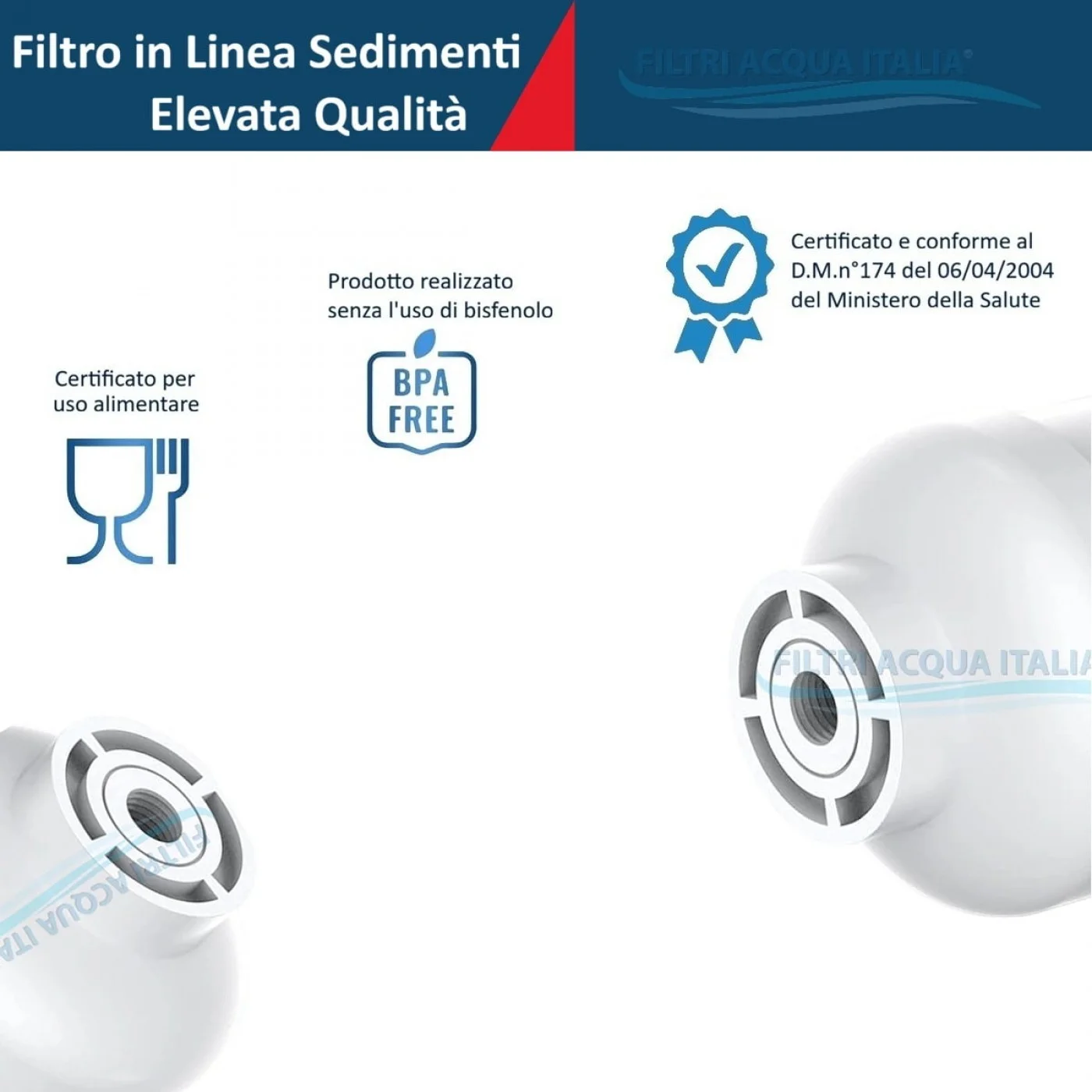 Filtro in Linea CAR 3010 Sedimenti 2 X 10" Attacco 1/4" FPT      