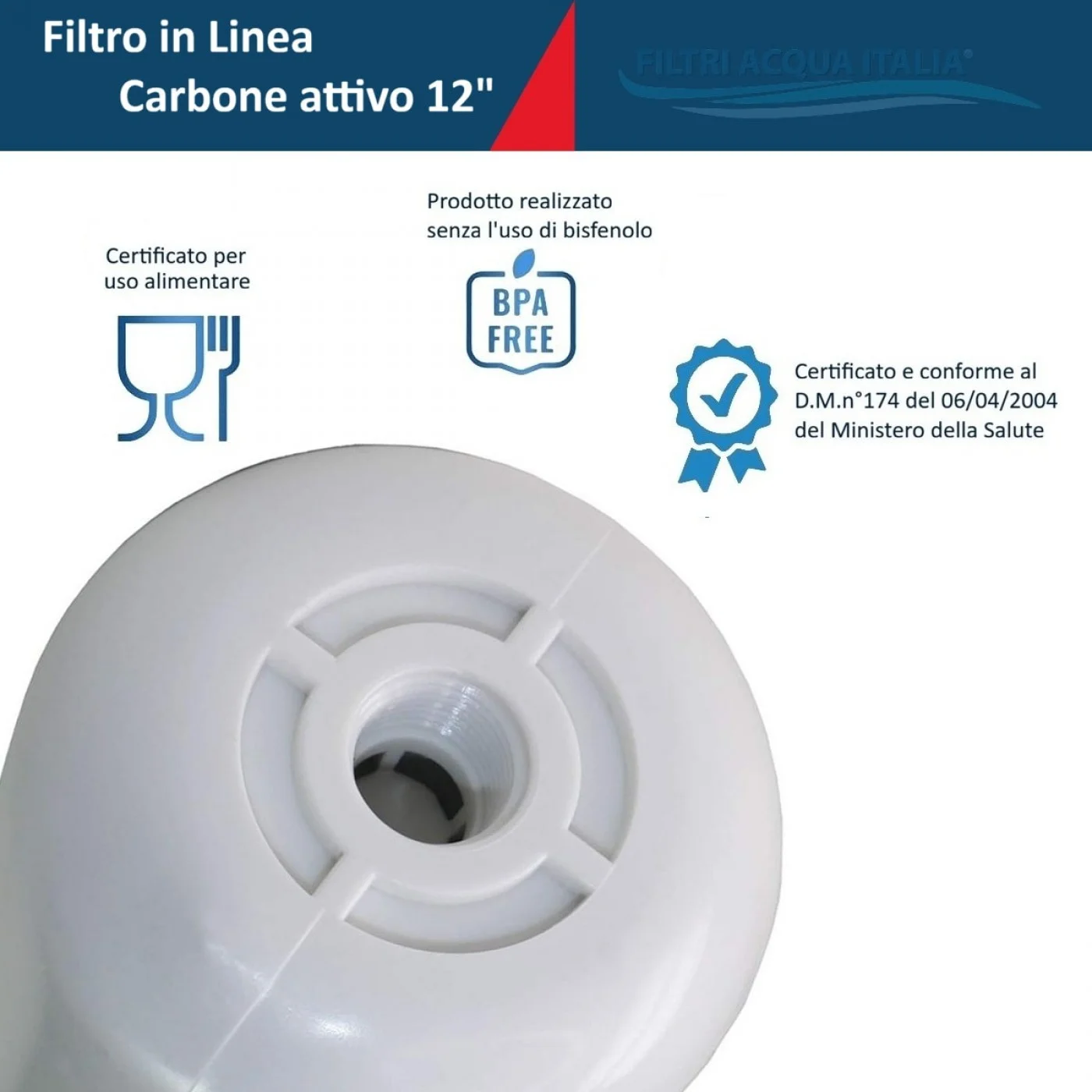 FILTRO IN LINEA CARBONE 2,5" X 12" FILTRO IN LINEA CARBONE 2,5" X 12"