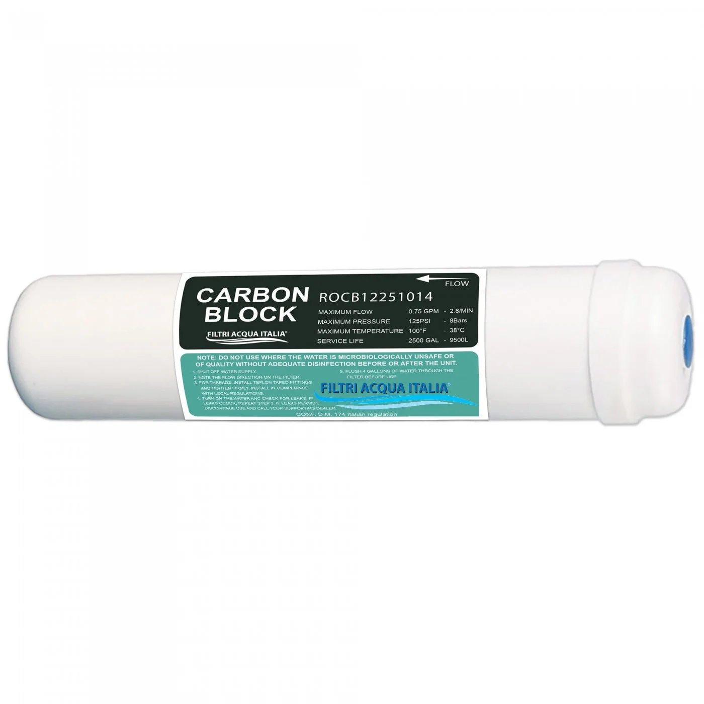 FILTRO T33 IN LINE CARBON BLOCK 2,5” X 11” ATTACCO 1/4” FILTRO T33 IN LINE CARBON BLOCK 2,5” X 11” ATTACCO 1/4”