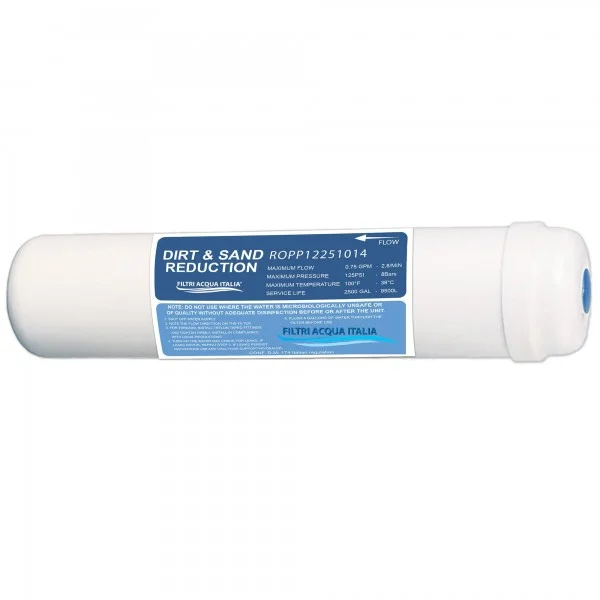 FILTRO T33 IN LINE SEDIMENTI BLOCK 2,5” X 11” ATTACCO 1/4”