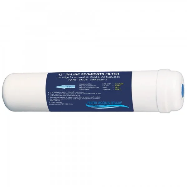 FILTRO IN LINE CAR 3025 Sedimenti 12 Pollici Attacco 1/4"