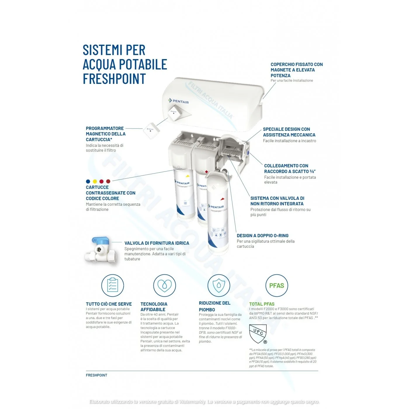 Cartuccia Filtro Acqua Pentair FreshPoint F2B1-RC + F2B2-RC2 Set 2 Pezzi per FreshPoint F3000 Cartuccia Filtro Acqua Pentair FreshPoint F2B1-RC + F2B2-RC2 Set 2 Pezzi per FreshPoint F3000