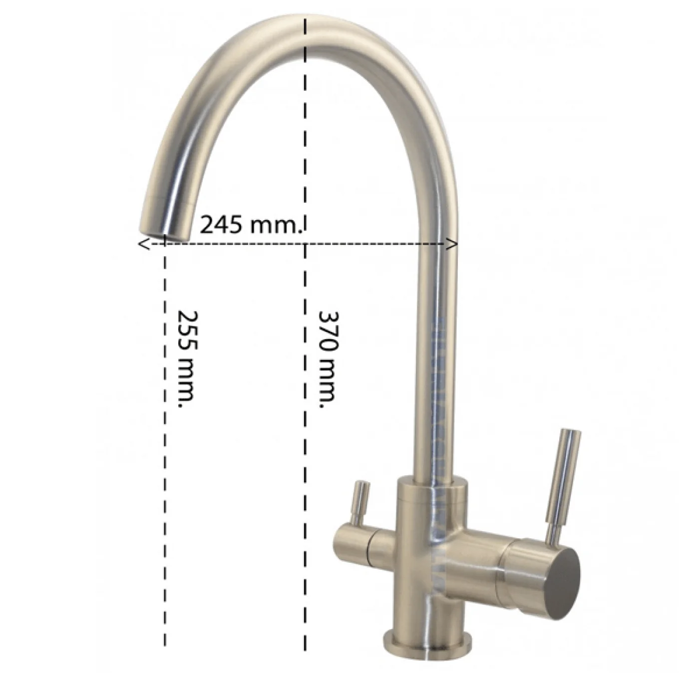 MISCELATORE TRE VIE SATINATO PER DEPURATORE ACQUA MISCELATORE TRE VIE SATINATO PER DEPURATORE ACQUA